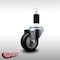 Service Caster 3'' SS Black Poly Wheel Swivel 1-3/8'' Expanding Stem Caster SCC-SSEX20S314-PPUB-BLK-138 - alternate 2